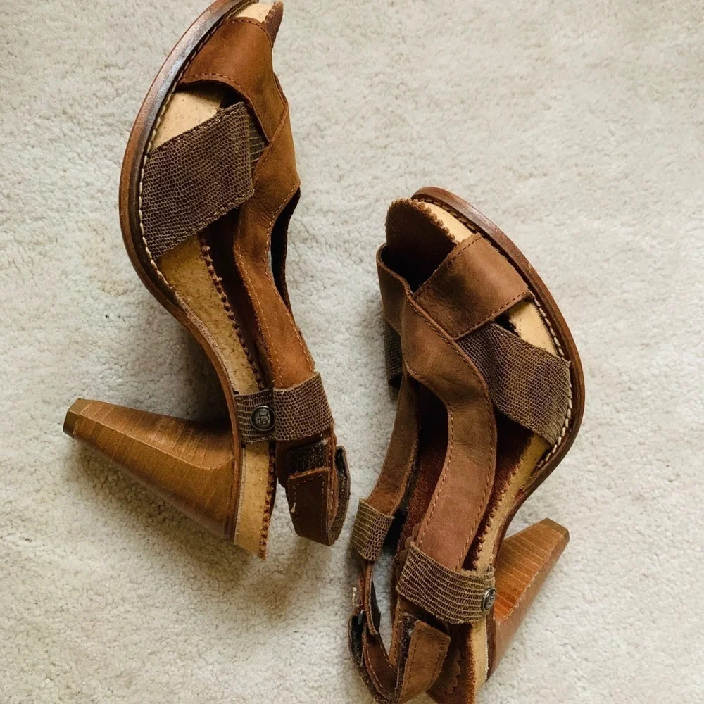 Neosens Sandals Slingback made in Spain leather straps size 36